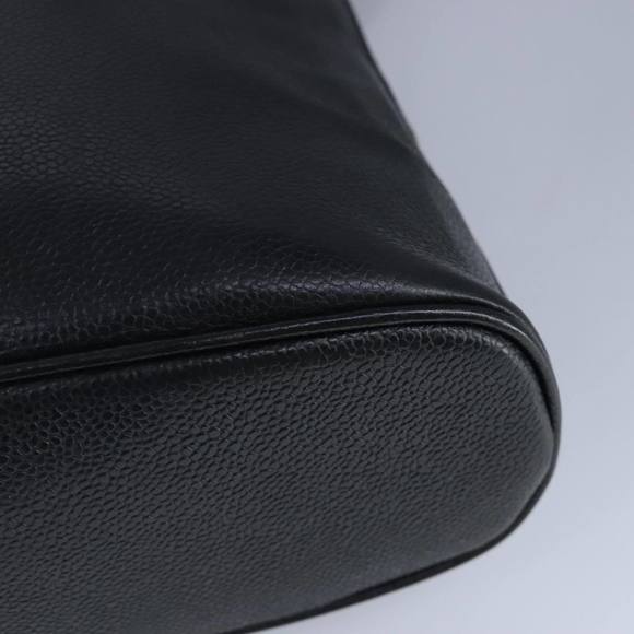 CHANEL COCO Mark Tote Bag Caviar Skin Black Gold CC Auth yk15761 - Picture 16 of 16